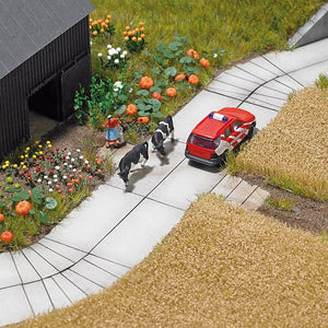 Black Forest® Hobby Supply Co Busch 8790 TT Scale Concrete Pavement Slabs -- Each: 1-11/16 x 13/16" (27) — TT Scale Scenery