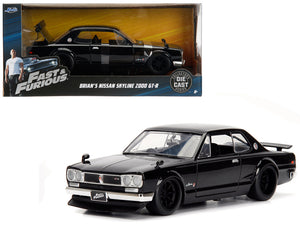 Brian's Nissan Skyline 2000 GT-R RHD (Right Hand Drive) Black "Fast & Furious" Movie 1/24 Diecast Model Car by Jada —