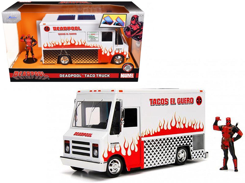 Deadpool Taco Truck with Deadpool Diecast Figurine "Marvel" Series 1/24 Diecast Model by Jada — physical