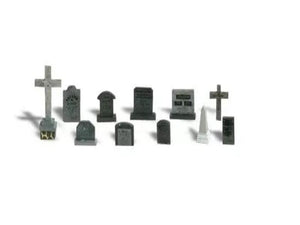PowerHobby Woodland Scenics A2164 N Train Figures Tombstones — N Figuers