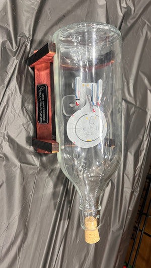 CCHobbyFun Star Trek Triple Nacelle Enterprise in a Bottle
