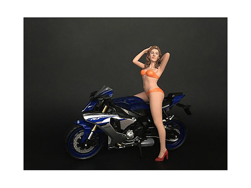 Hot Bike Model Cindy Figurine for 1/12 Scale Motorcycle Models by American Diorama — Scale Model Accessories