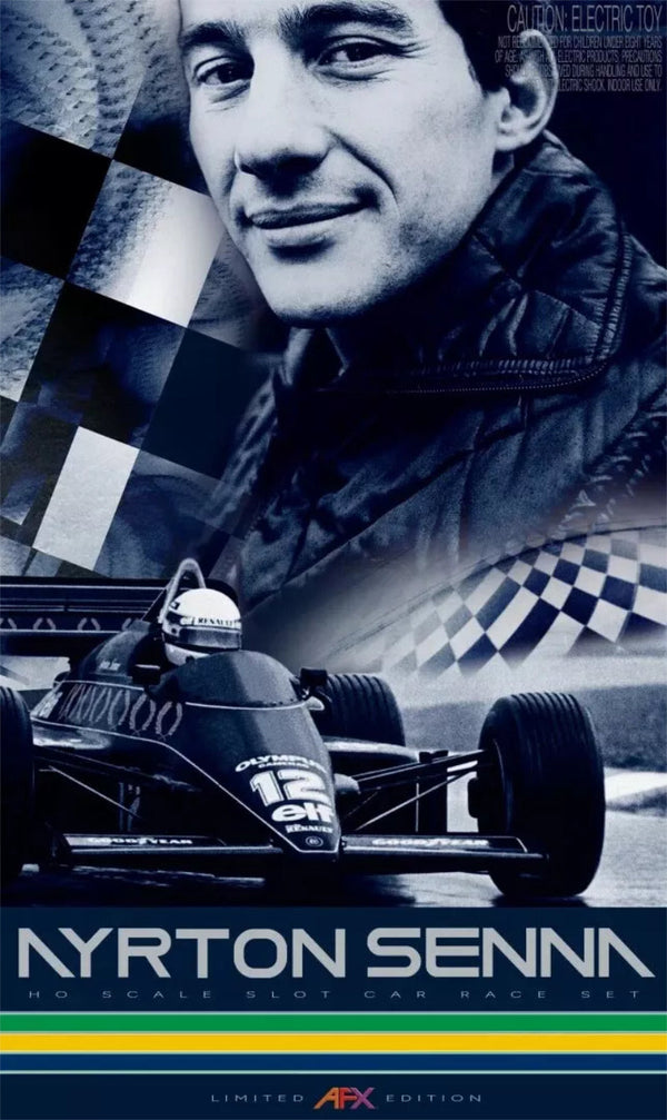 AFX Ayrton Senna Lotus Limited Edition HO Scale Slot Car Formula Race Set 22112