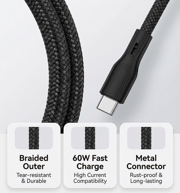 USB-C to USB-C Fast Charging Magnetic Cable