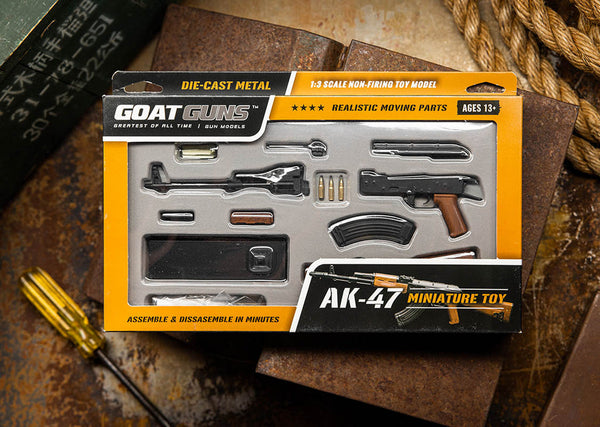 GoatGuns 1/3 Scale Die Cast AK47 Model Rifle, Black — Diecast Replica Guns