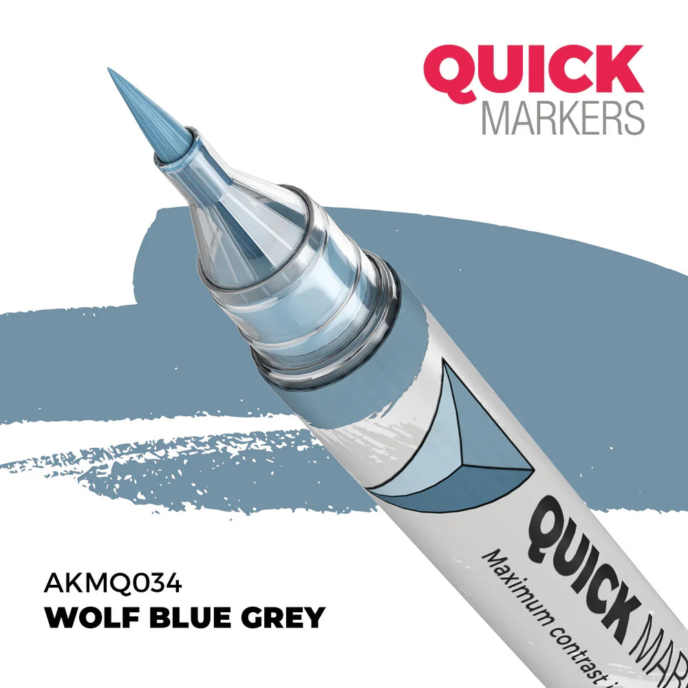 AK Interactive Markers: Quick Markers - Wolf Blue Grey