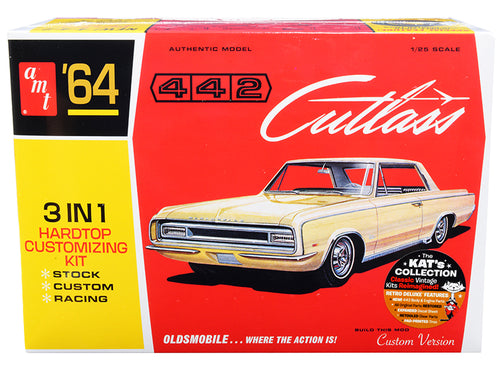 AMT - Skill 2 Model Kit 1964 Oldsmobile Cutlass 442 Hardtop 3-in-1 Kit 1/25 Scale Model — Plastic model kit