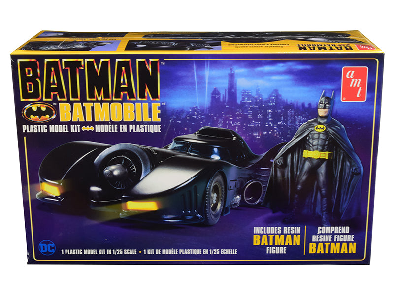 AMT - Skill 2 Model Kit Batmobile with Resin Batman Figurine "Batman" (1989) 1/25 Scale Model — Plastic model kit