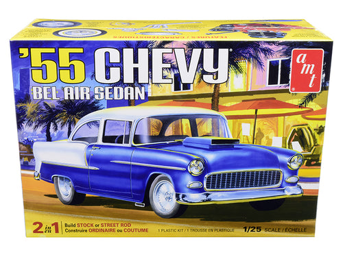 AMT - Skill 2 Model Kit 1955 Chevrolet Bel Air Sedan 2-in-1 Kit 1/25 Scale Model — Plastic model kit