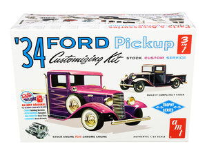 AMT - Skill 2 Model Kit 1934 Ford Pickup Truck 3 in 1 Kit "Trophy Series" 1/25 Scale Model — Plastic model kit
