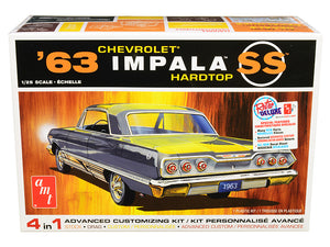 AMT - Skill 2 Model Kit 1963 Chevrolet Impala SS Hardtop 4 in 1 Kit 1/25 Scale Model — Plastic model kit