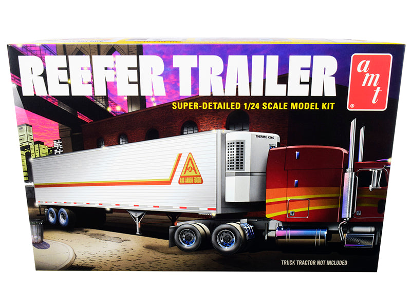 AMT - Skill 3 Model Kit Reefer Trailer 1/24 Scale Model — Plastic model kit