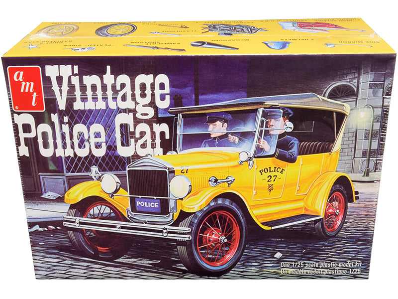 AMT - Skill 2 Model Kit 1927 Ford T Vintage Police Car 1/25 Scale Model — Plastic model kit