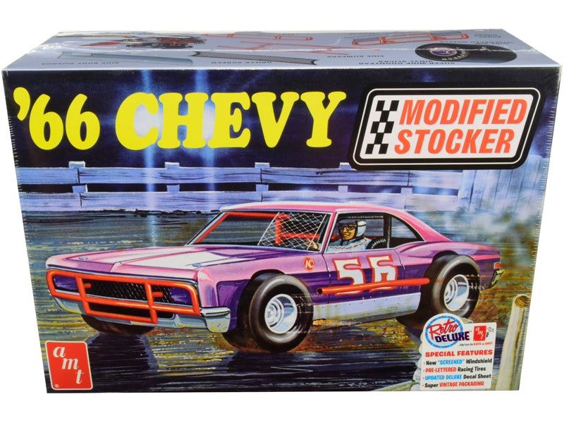 AMT - Skill 2 Model Kit 1966 Chevrolet Impala Modified Stocker 1/25 Scale Model — Plastic model kit