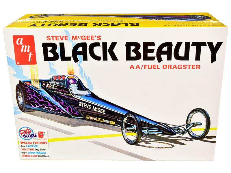 AMT - Skill 2 Model Kit Steve McGee's Black Beauty Wedge AA/Fuel Dragster 1/25 Scale Model — Plastic model kit