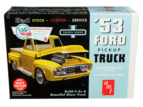 AMT - Skill 2 Model Kit 1953 Ford Pickup Truck "Trophy Series" 3 in 1 Kit 1/25 Scale Model — Plastic model kit
