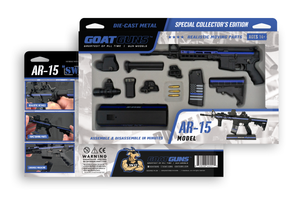 GoatGuns Mini AR-15 in Thin Blue Line SWAT Theme — Diecast Replica Guns