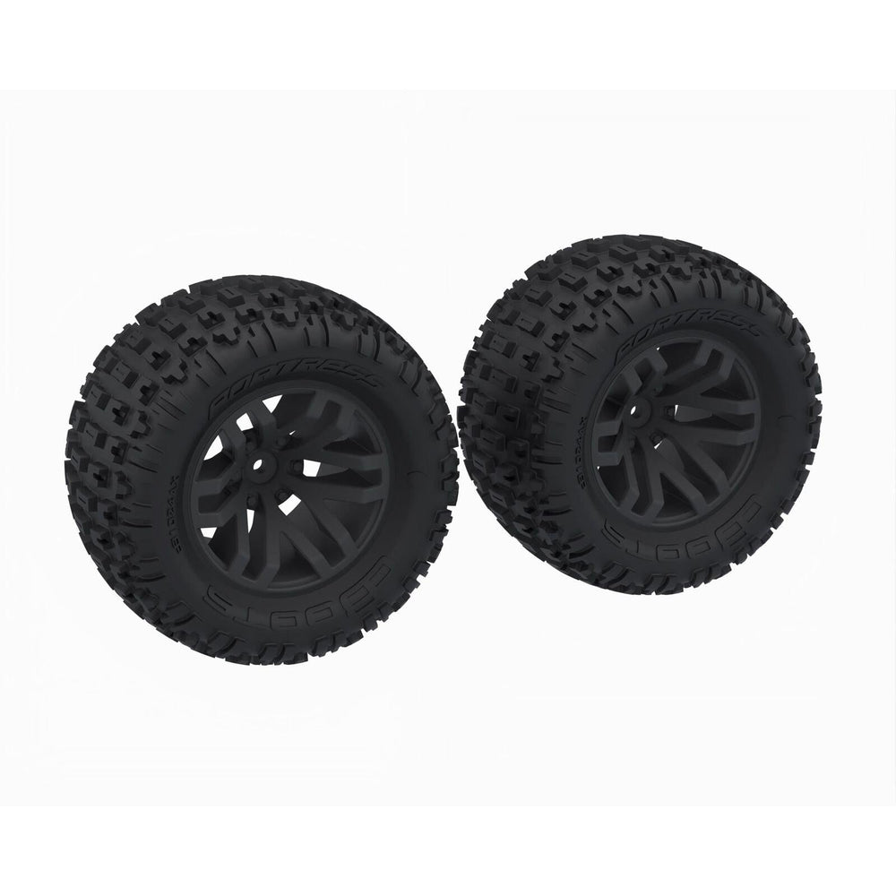 PowerHobby Arrma ARA-1608 dBoots 'FORTRESS MT' Tire Set Glued, Black (2) Granite