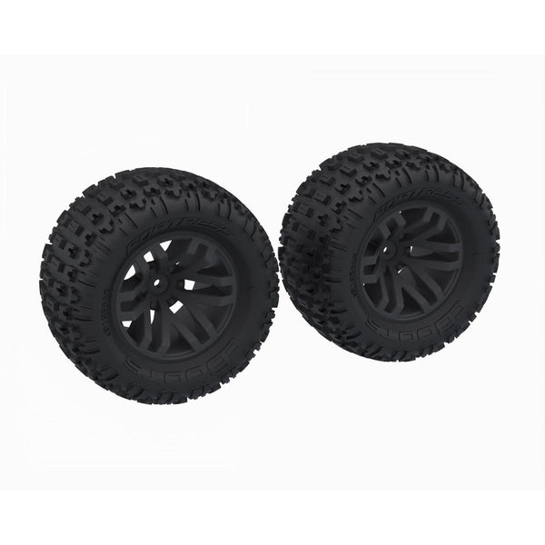 PowerHobby Arrma ARA-1608 dBoots 'FORTRESS MT' Tire Set Glued, Black (2) Granite