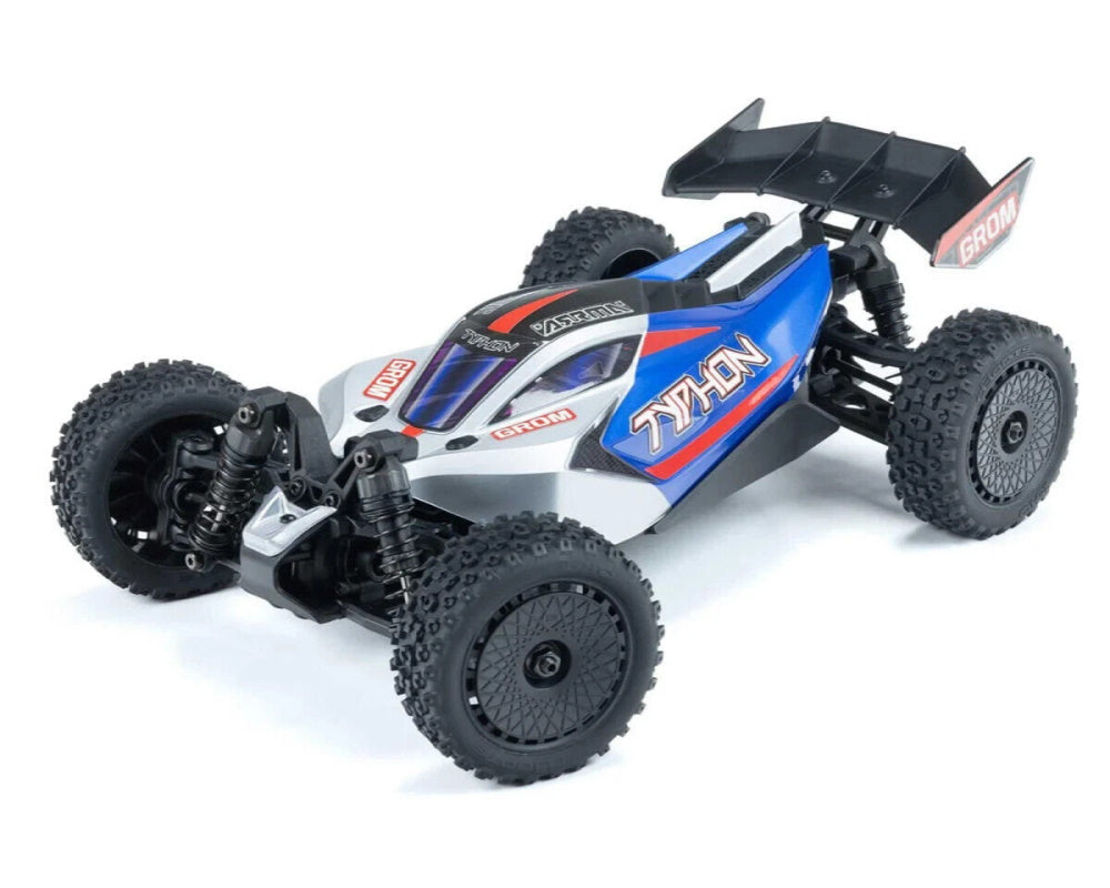 Arrma ARA2106T1 Typhon Grom MEGA 4WD 380 Brushed 1/18 Buggy RTR Blue/Silver