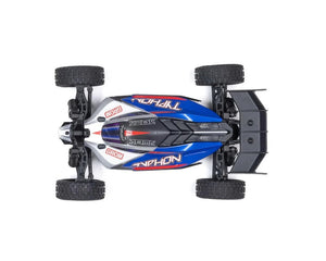 Arrma ARA2106T1 Typhon Grom MEGA 4WD 380 Brushed 1/18 Buggy RTR Blue/Silver
