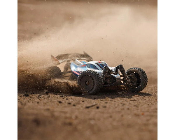 Arrma ARA2106T1 Typhon Grom MEGA 4WD 380 Brushed 1/18 Buggy RTR Blue/Silver