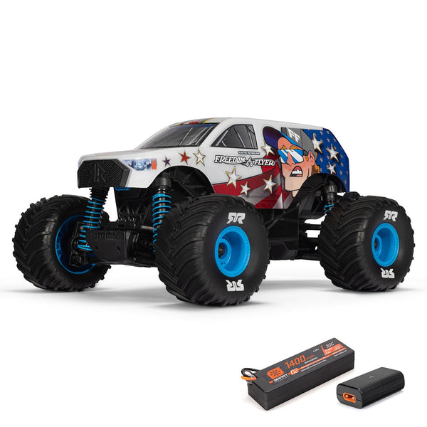 Arrma ARA2130FF 1/16 FREEDOM FLYER GROM 4X4 RTR Brushed Monster Truck, White