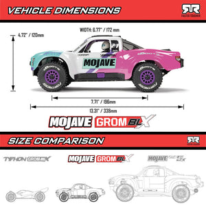 Arrma ARA2304ST1 MOJAVE GROM 223S BLX Brushless 4X4 RTR w/Battery & Charger Teal