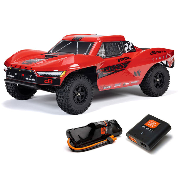 ARRMA ARA3221ST1 - 1/10 FURY 2WD RTR Brushed Short Course Truck - Red