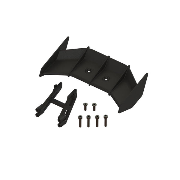 ARRMA 480074 Buggy Rear Wing Set For Typhon GROM - Black