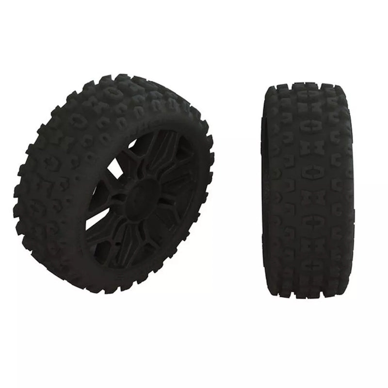 Arrma ARA550088 Dboots '2HO' Tire Set Glued Gun Metal (2) Typhon 3S