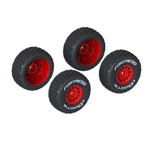 PowerHobby ARRMA ARA550116 dBoots 'FORTRESS' Tire Set Glued, Red (4) MOJAVE GROM MEGA