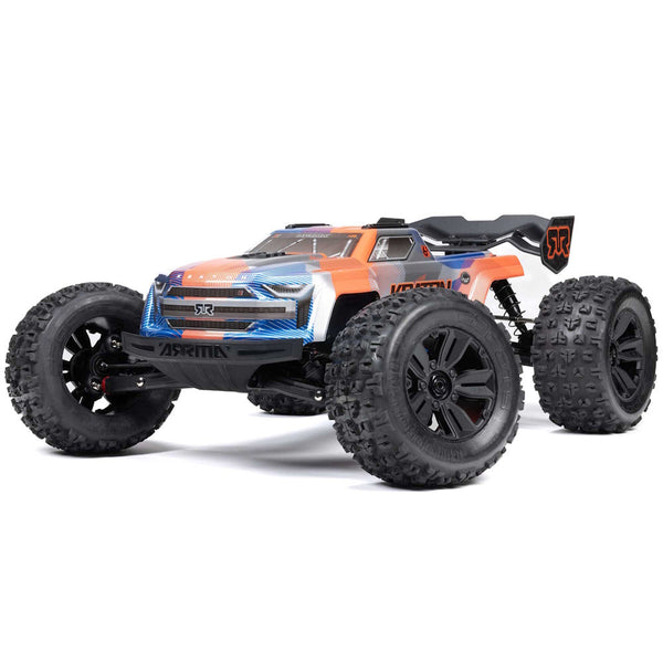ARRMA ARA8608V6T1 1/8 KRATON 6S 4X4 RTR Brushless Speed Truck, Blue/Orange
