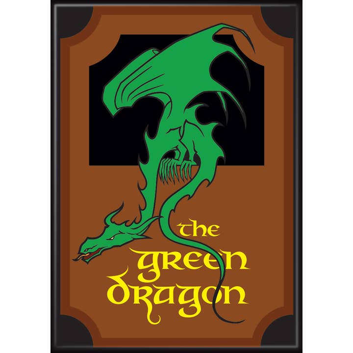 Little Shop of Magic Lord of The Rings: The Green Dragon Sign Magnet — Toys and Collectible