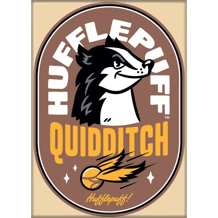 Little Shop of Magic Harry Potter: Hufflepuff Quidditch Stamp Magnet — Toys and Collectible