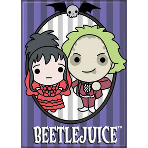 Little Shop of Magic Beetlejuice: Beetlejuice and Lydia Chibi Magnet — Toys and Collectible
