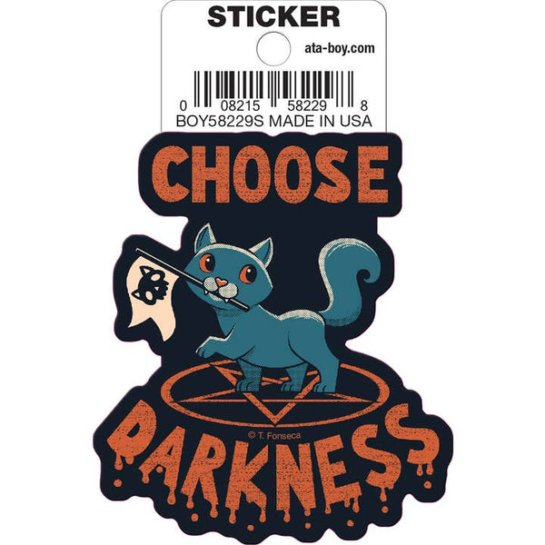 Little Shop of Magic Tobe Fonseca: Choose Darkness Cat Die Cut Vinyl Sticker - 3" — Toys and Collectible