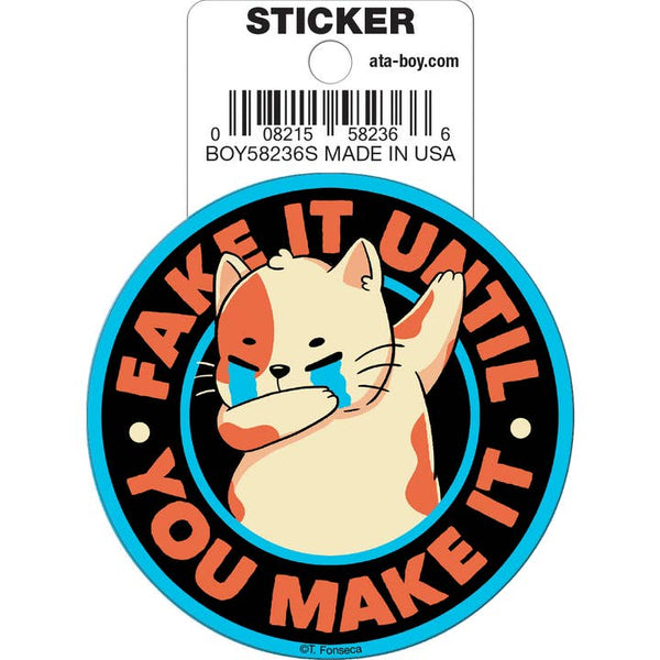 Little Shop of Magic Tobe Fonseca: Fake It Until You Make It Cat Die Cut Vinyl Sticker - 3" — Toys and Collectible