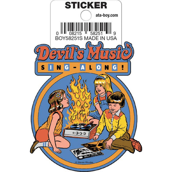 Little Shop of Magic Steven Rhodes: Devil's Music Die Cut Vinyl Sticker - 3" — Toys and Collectible