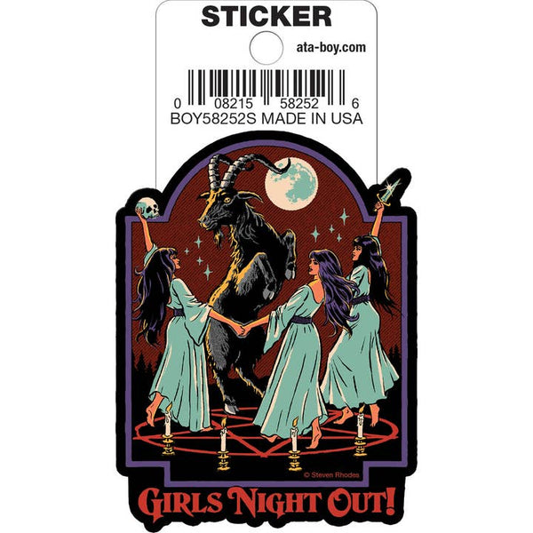 Little Shop of Magic Steven Rhodes: Girl's Night Out Die Cut Vinyl Sticker - 3" — Toys and Collectible
