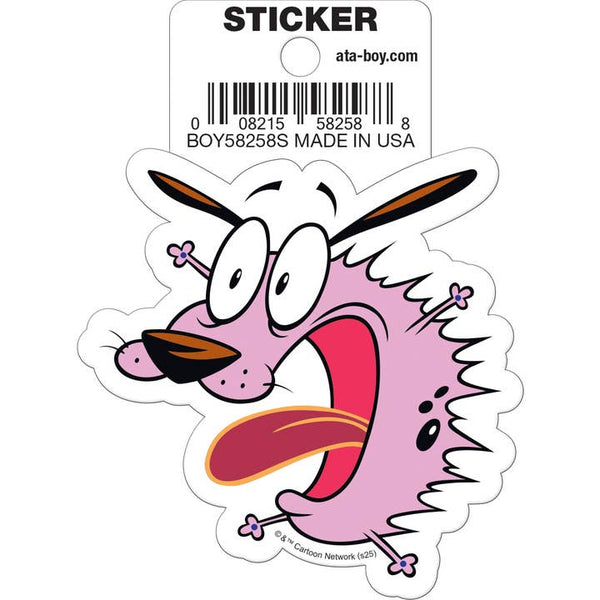 Little Shop of Magic Courage the Cowardly Dog: Scared Die Cut Vinyl Sticker - 3" — Toys and Collectible