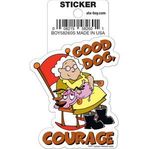 Little Shop of Magic Courage the Cowardly Dog: Good Dog Die Cut Vinyl Sticker - 3" — Toys and Collectible