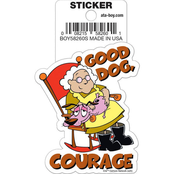 Little Shop of Magic Courage the Cowardly Dog: Good Dog Die Cut Vinyl Sticker - 3" — Toys and Collectible