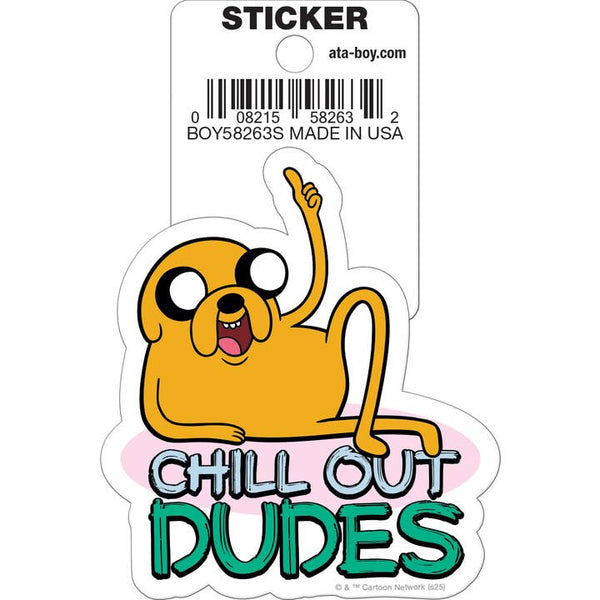 Little Shop of Magic Adventure Time: Jake Chill Out Dudes Die Cut Vinyl Sticker - 3" — Toys and Collectible