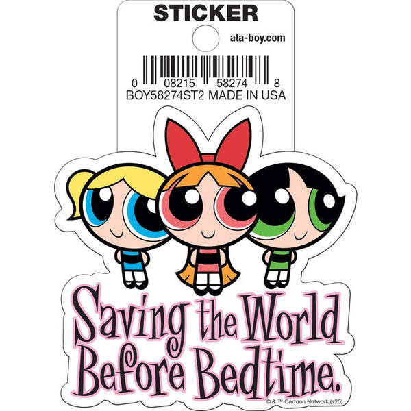 Little Shop of Magic Powerpuff Girls: Saving the World Before Bedtime Die Cut Vinyl Sticker - 3" — Toys and Collectible