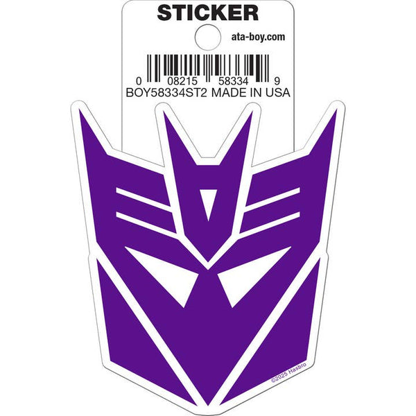 Little Shop of Magic Ata-Boy Stickers: Die Cut Vinyl Sticker - 3" - Transformers - Decepticon Logo — Toys and Collectible