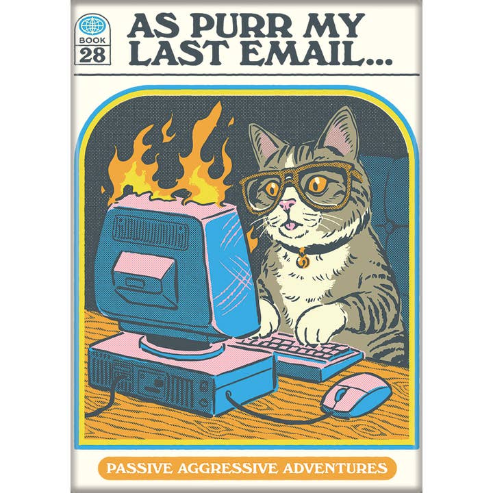 Little Shop of Magic Ata-Boy Magnets: Steven Rhodes - As Purr My Last Email — Toys and Collectible