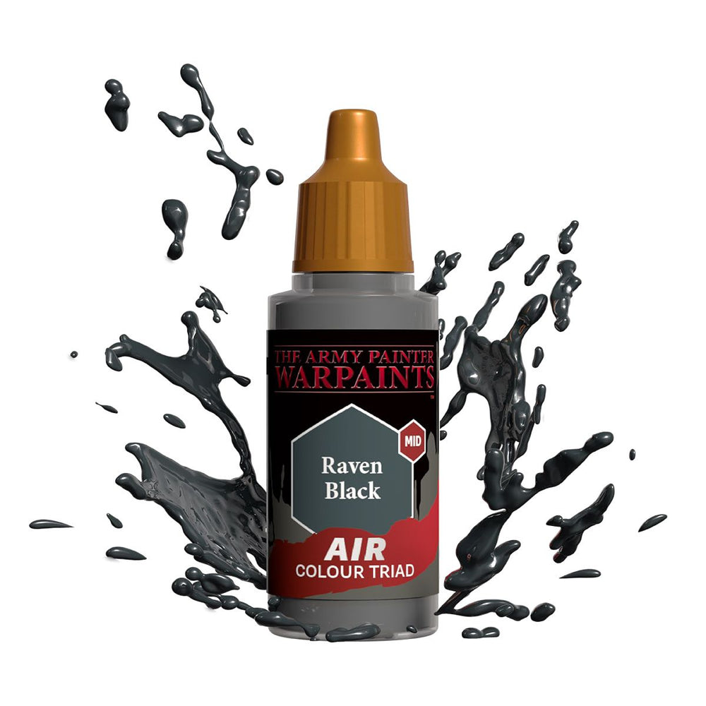 Army Painter Warpaints Air: Raven Black 18ml - Echo Six Hobbies
