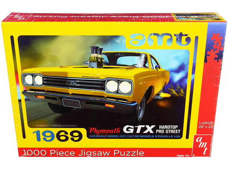 AMT - Jigsaw Puzzle 1969 Plymouth GTX Hardtop Pro Street MODEL BOX PUZZLE (1000 piece) by AMT — Puzzles