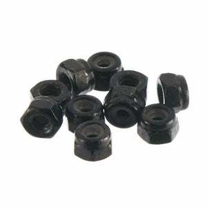 Axial AX31147 M2 Nylon Locking Hex Nut (Black) (10pieces) - Echo Six Hobbies